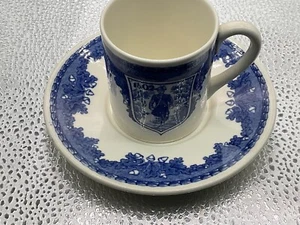 WEDGWOOD US Military Academy West Point Sesquicentennial Demitasse Cup & Saucer - Picture 1 of 7