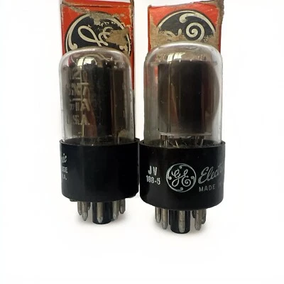 Matched Pair NOS 12SN7GT 12sn7gta Audio Vacuum Tubes Ge Kenrad Plant 12SN7 - Image 1 of 4