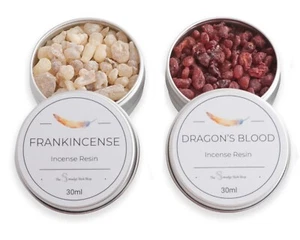 Frankincense and Dragon's Blood Fresh Incense Resin 30ml tins Beautiful Smelling - Picture 1 of 5