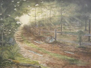 Betty Malone The Way Home Old Country Road Art Print - Picture 1 of 1