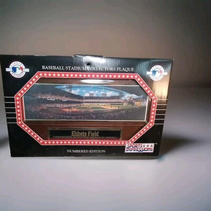 EBBETS FIELD SPORTS IMPRESSIONS BASEBALL STADIUM COLLECTORS PLAQUE NIB  - Picture 1 of 6