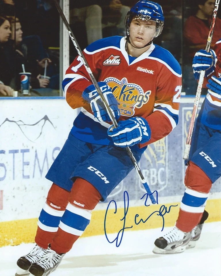 Curtis Lazar Signed 8x10 Photo Edmonton Oil Kings Autographed COA - Imagem 1 de 1