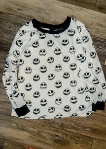 Pajama Top Nightmare Before Christmas Fleece Sz M (8-10) Soft Long Sleeved Shirt - Picture 1 of 5