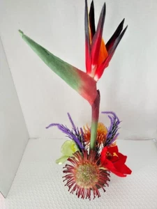 Red Artificial bird of paradise table decoration - Picture 1 of 3