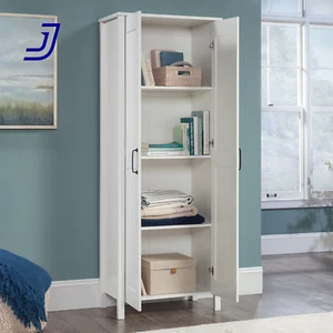 Two-Door Storage Cabinet, White Finish - Picture 1 of 12