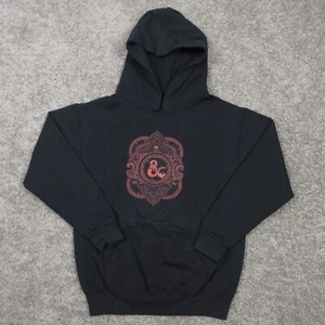 Dungeons & Dragons Sweater Boys Medium Black Solid Graphic Hoodie Sweatshirt - Picture 1 of 7