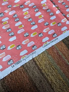Pink House Quilting Fabric - Picture 1 of 5