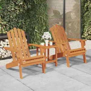 Patio Adirondack Chairs 2 pcs Solid Wood Acacia vidaXL - Picture 1 of 9