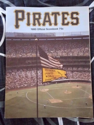 1980 Pirates Official Scorebook Pittsburgh Pirates vs San Diego Padres Unmarked - Image 1 of 3
