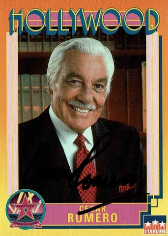CESAR ROMERO (+1994) - Joker - Hollywood Walk of Fame - Autograph Trading Card Cover
