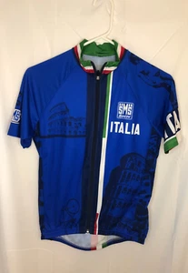 NWOT Santini Italy Cyclist Top Italia blue white shirt Jersey sz XS - Picture 1 of 5