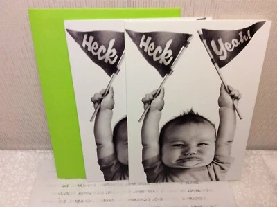 AVANTI PRESS GRADUATION GREETING CARDS New w/Envelope LOT 2 "HECK YEAH!" - Image 1 of 2