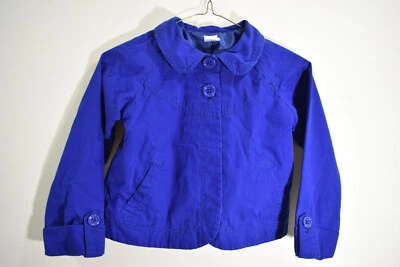 2010 GYMBOREE Blue Twill Cotton Bolero SHRUG Swing Jacket GIRLS S 5 6 - Image 1 of 4