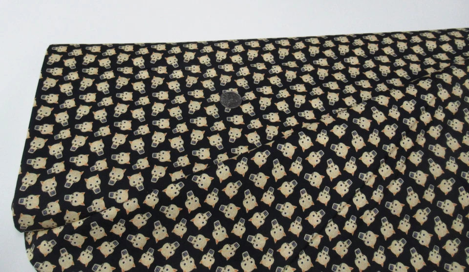 Tela artesanal para colchas Timeless Treasures KITTY SKULLS jet 6 yardas (dlw-2851) ¡Perno! Foto 1 de 1