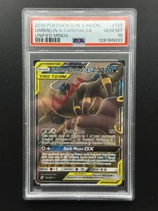 Umbreon & Darkrai GX 125/236 Sm-Unified Minds Holo Ultra Rara - PSA 10 Gemme Ottime Condizioni - Foto 1 di 2