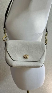 Coach Karlee Crossbody Pebbled Leather Bag - Chalk - Picture 1 of 12