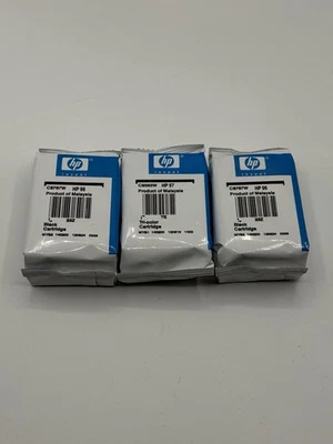 Paquete de 3 tintas selladas genuinas HP 96 97 negras y de color C9363W C8767W OEM caducadas Foto 1 de 2