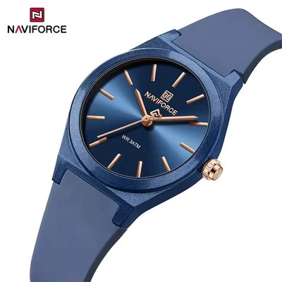 NAVIFORCE Women’s Fashion Quartz Watch – Sports Silicone Strap, Waterproof Ladie - Image 1 of 4