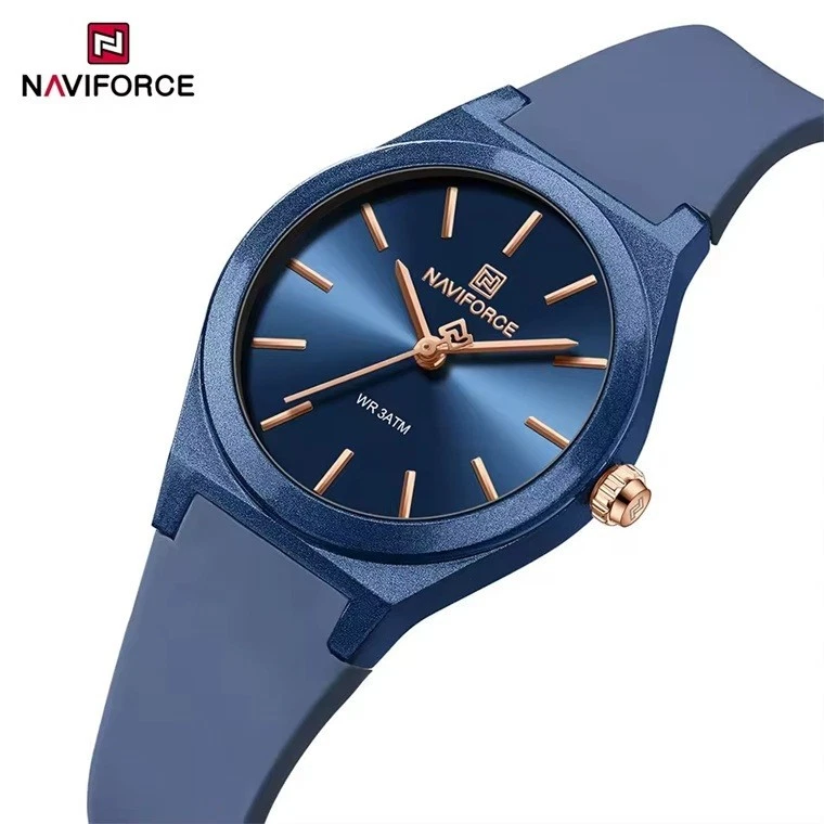 NAVIFORCE Women’s Fashion Quartz Watch – Sports Silicone Strap, Waterproof Ladie - Image 1 of 4