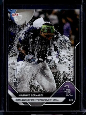 2025 Topps Now #572 Warming Bernabel Black Foil #d /10 RC Rookie - Image 1 of 2