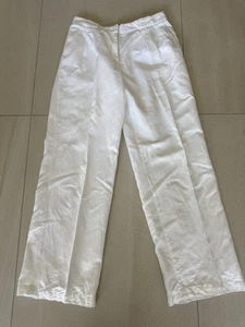 weiße Leinen Hose von Opus Gr. 40/42 L weites Bein - Bild 1 von 3