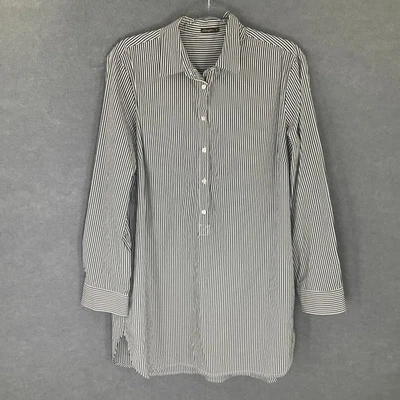 J.McLaughlin Топ женщин Sz XL в полоску длинным рукавом туника рубашка блузка - Изображение 1 из 4