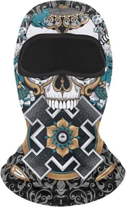 Skull Balaclava Motorcycle Motorbike Helmet Halloween Neck Warmer - Picture 1 of 1
