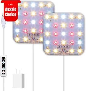 Warm White Grow Lights Dimmable Full Spectrum LED Indoor Plants Timer Optical Le - Picture 1 of 12