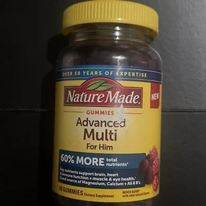 Nature Made Advanced Multivitamin Gummies for Him Magnesium, Calcium, B Vitamin - Picture 1 of 2