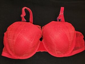 VICTORIA SECRET 38D T-SHIRT VERY SEXY LINED DEMI BRA RED NWOT