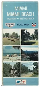 Standard Oil (Chevron) Straßenkarte für Miami und Palm Beach 1969 - Bild 1 von 3