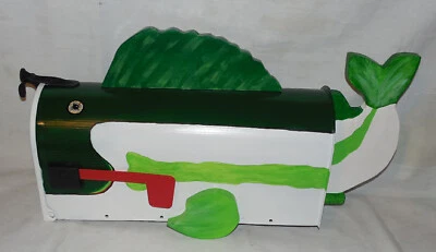 Actual Handpainted Big Mouth Bass Fish Mailbox Hand Painted Handcrafted Mail box - Image 1 of 4