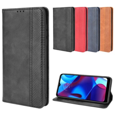 For Motorola G Pure Case Shockproof Magnetic Flip Leather Wallet Card Slot Cover - Image 1 of 4