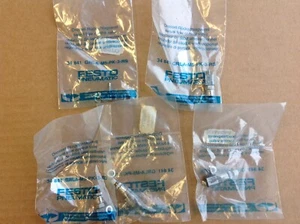 Festo Gas Fitting , 34 841 GRLA-M5-PK-3-RS, NOS, Lot Of 5 Valves , - Picture 1 of 8
