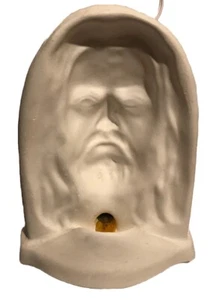 VTG White Ceramic Jesus Bust God Christ Lamp Night Light Electric ( Needs A Cord - Picture 1 of 11