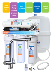 5 stages undersink RO reverse osmosis water filter system with Pump & 3Way Tap - Picture 1 of 2