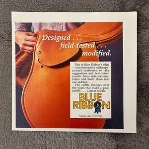 Blue Ribbon Prize Saddle Shelbyville TN Vintage Print Ad 1978 - Picture 1 of 6