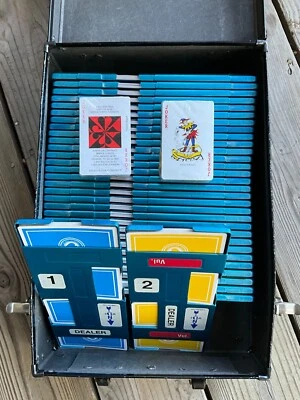 Juego de 32 tarjeteros vintage Baron Barclay Bridge Boards azul Foto 1 de 4