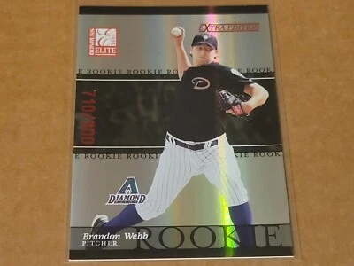 2003 Donruss Elite Extra Edition Brandon Webb RC SP #/900 Nmmt - Image 1 of 3