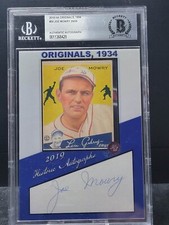 2019 HISTORIC AUTOGRAPHS 1934 GOUDEY JOE MOWRY #59  CUT BRAVES AUTO BAS