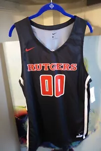 $65 NEW Nike Rutgers Mens L NCAA NewJersey Scarlet Knights Basketball Jersey #00 - Picture 1 of 11