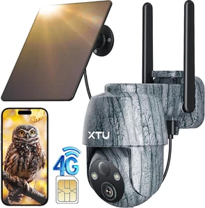 Wildkamera 4G LTE Solar –2K, Nachtsicht, App, 10000mAh Akku, IP66, SIM Karte, DE - Bild 1 von 7