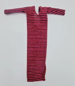 Rare Vintage 1980's Superstar Barbie Glitter Striped Dress No Belt Mattel #CB - Imagen 1 de 2