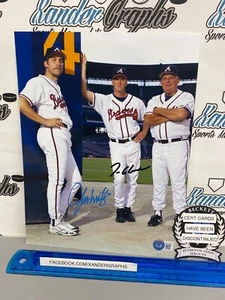 TOM GLAVINE JOHN SMOLTZ AUTOGRAPHED 8x10 BASEBALL PHOTOGRAPH BECKETT BAS COA - Picture 1 of 4
