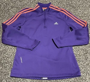 Adidas Formotion Climawarm Fleece Pullover Women’s Medium Purple 1/4 Zip - Picture 1 of 4