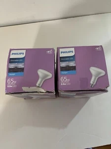 NEW 2-pack lot PHILIPS 8.8W 65W LED Flood Light Bulb BR40 Daylight Dimmable - Picture 1 of 7