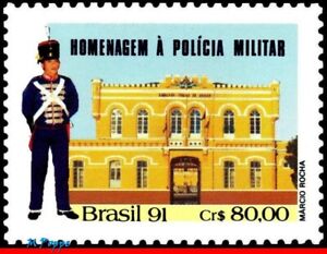 2345 BRAZIL 1991 MILITARY POLICE, QUARTER, COSTUME, MI# 2449 RHM C-1770, MNH