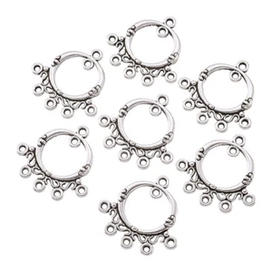 20 Stck. Antik Silber Ring Kronleuchter Komponente Charm Glieder für Ohrhänger - Bild 1 von 5