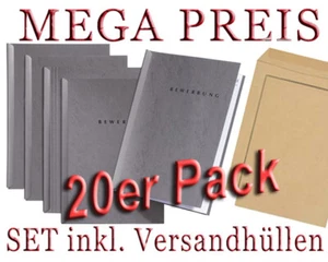 20 Dossiers De Candidature Grises De Pagna Type START 2 Pièces Inclus Enveloppes - Afbeelding 1 van 6