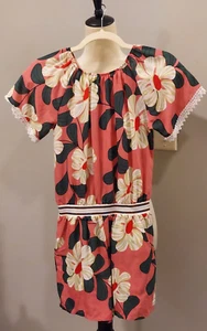 Mädchen Neu mit Etikett tropisch/geblümt Kurzarm Strampler mit elastischem Bund Größe 14 - Bild 1 von 12